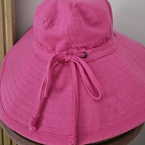Scala Collezione Pink Cotton Bucket Women's Sun Hat